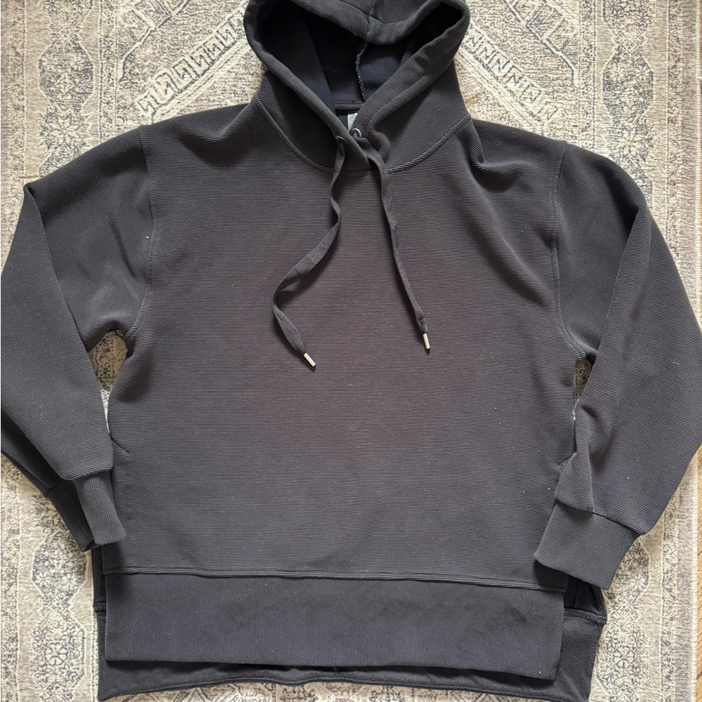 Calia Black Hoodie with Drawstrings